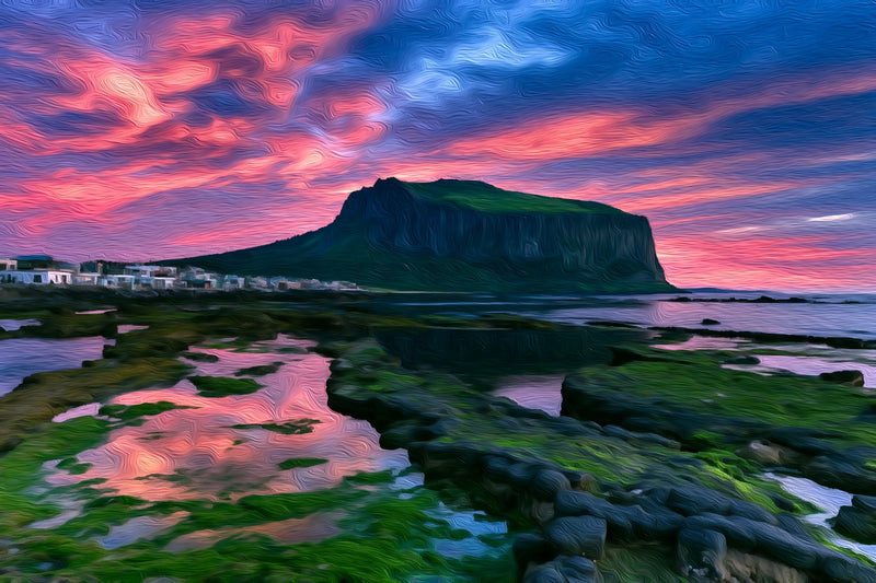 Seongsan Ilchulbong Tuff Cone, Jeju Island canvas
