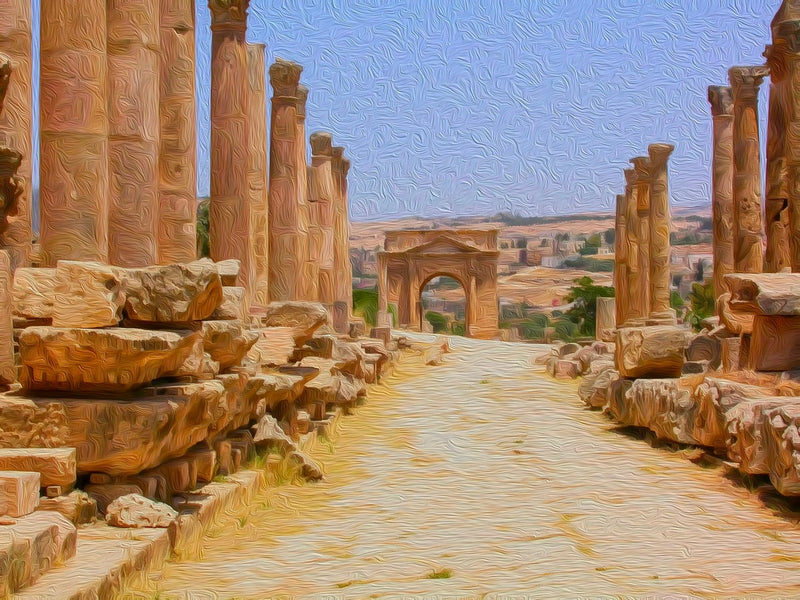 Cardo Maximus Colonnaded Street, Jerash canvas