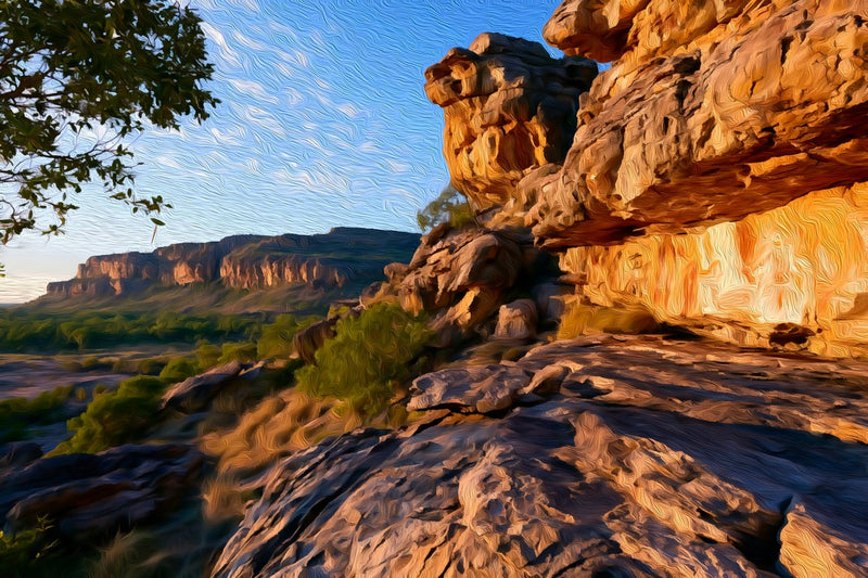 Ancient Sandstone Escarpment Views, Kakadu National Park canvas