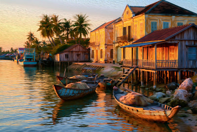 Kampot watercolor canvas