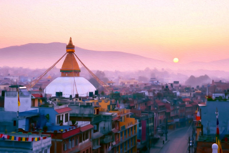 Boudhanath Stupa Kathmandu, Kathmandu canvas