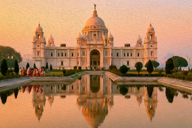 Victoria Memorial at Sunset, Kolkata canvas
