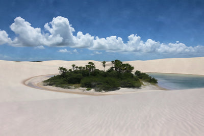 Lençóis Maranhenses watercolor canvas