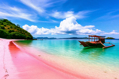 Lombok watercolor canvas