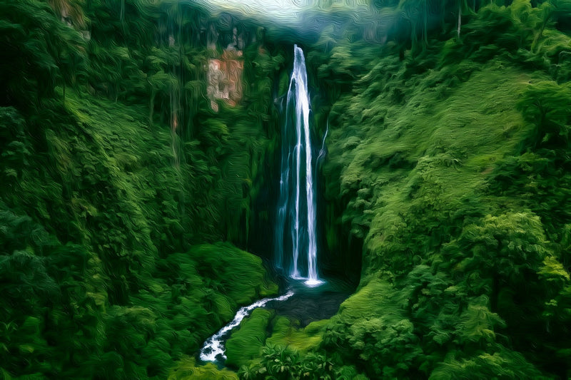 Sendang Gile Waterfall Lombok, Lombok canvas