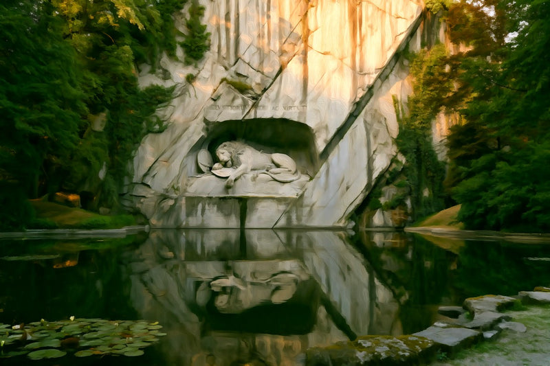 Lion Monument Lucerne, Lucerne canvas