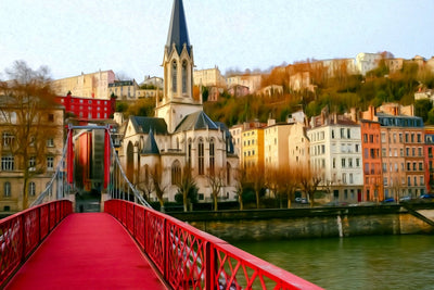 Lyon watercolor canvas