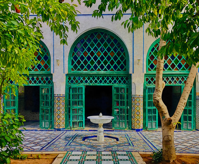 Dar Si Said Museum Courtyard, Marrakech canvas