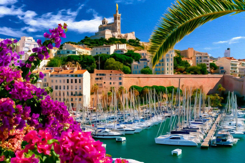 Vieux-Port Marina Marseille, Marseille canvas