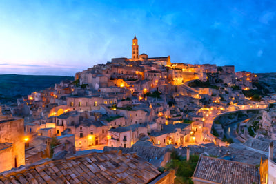 Matera watercolor canvas
