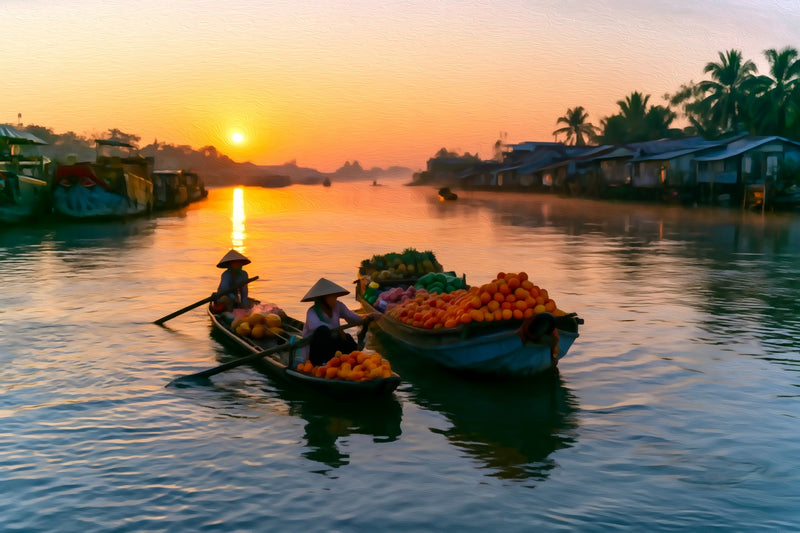 Mekong Delta Floating Market, Mekong Delta canvas