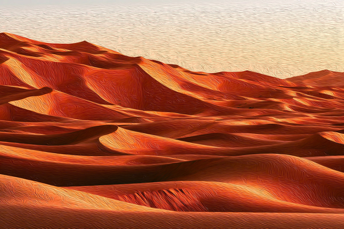 Merzouga Erg Chebbi Dunes gallery canvas, unframed and in an espresso floating frame — Merzouga, Morocco