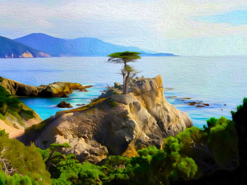 Lone Cypress Rock Pebble Beach, The Monterey Peninsula canvas