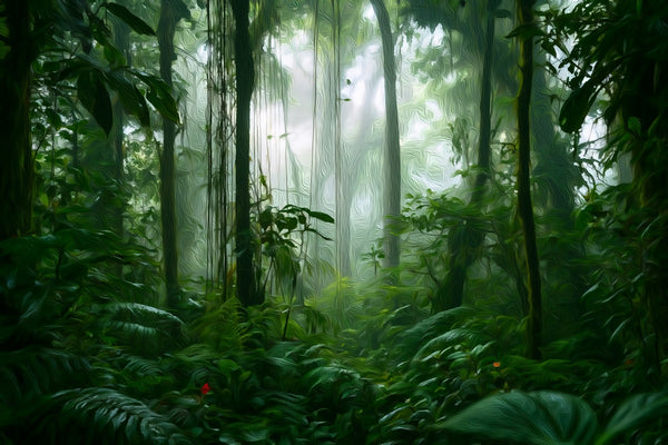 Monteverde Cloud Forest Interior, Monteverde watercolor canvas
