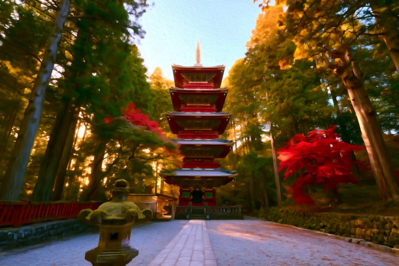 Nikko Toshogu Five-Story Pagoda, Nikko canvas