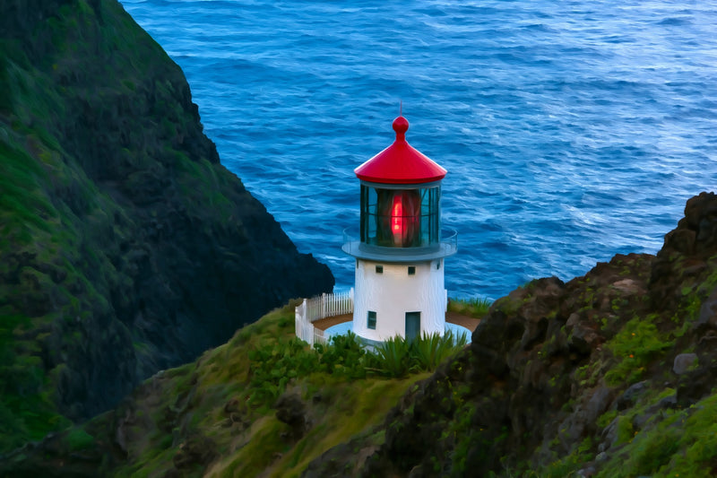 Makapuu Point Lighthouse Cliffs, Oahu canvas