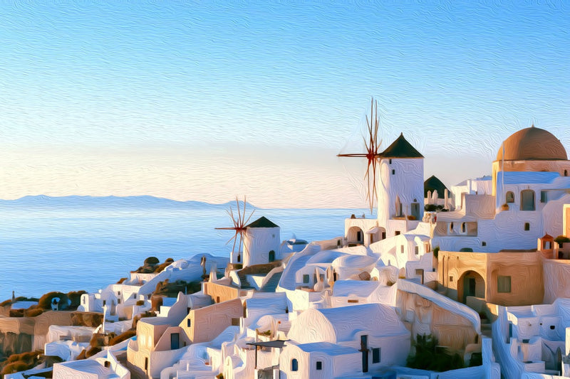 Oia Windmills Caldera View, Oia canvas