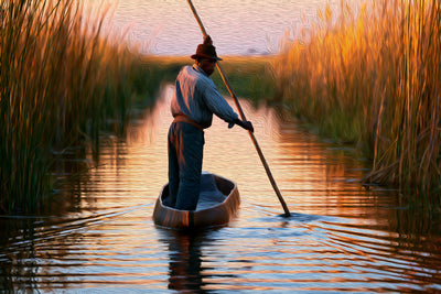 Maun watercolor canvas