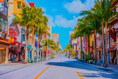 Okinawa watercolor canvas