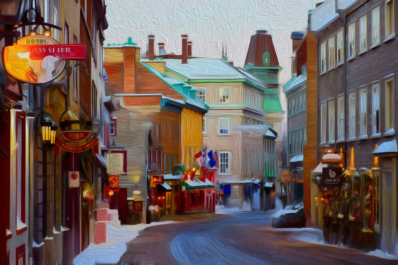 Old Quebec City, Quebec, Old Quebec City canvas