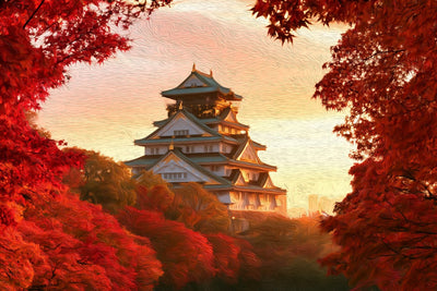 Asia watercolor canvases