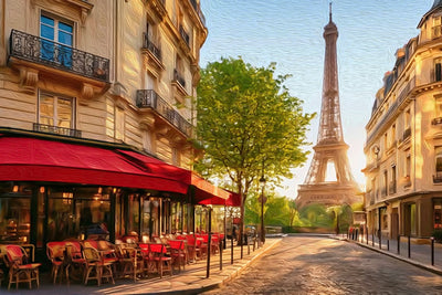 Europe watercolor canvases