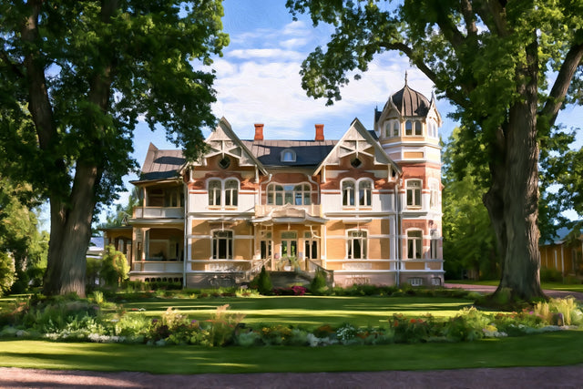 Ammende Villa Pärnu, Pärnu watercolor canvas