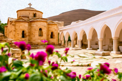 Paros watercolor canvas