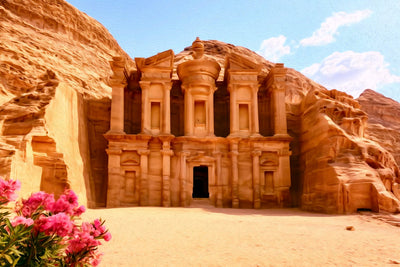 Petra watercolor canvas