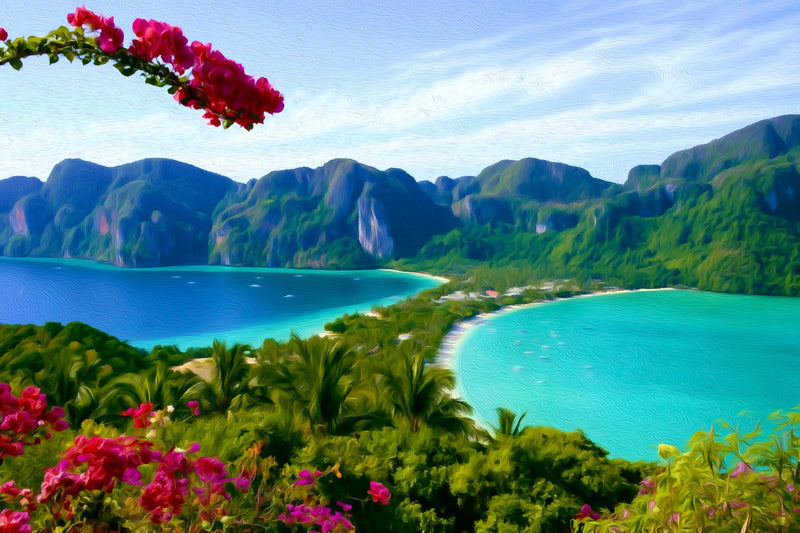 Phi Phi Don Viewpoint Panorama, Phi Phi Islands canvas