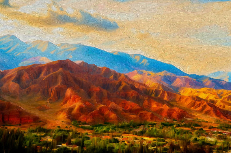 Ancient Andean Valley Landscape, Quebrada de Humahuaca canvas