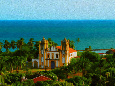 Recife watercolor canvas