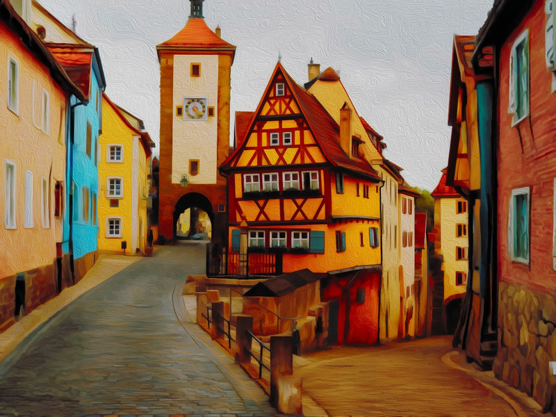 Plönlein And Siebersturm, Rothenburg ob der Tauber canvas