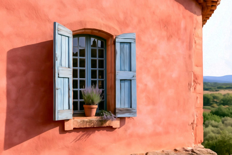 Roussillon Ochre Village Window, Roussillon canvas
