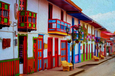 Salento watercolor canvas