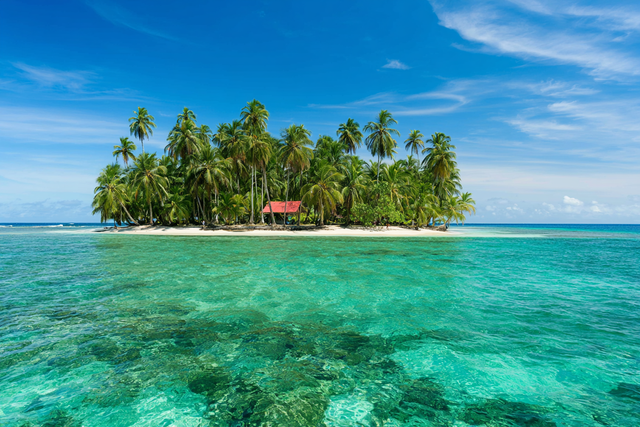 San Blas Tropical Island, San Blas Islands watercolor canvas