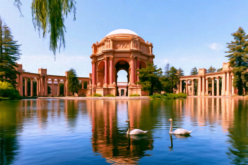 Palace of Fine Arts Lagoon, San Francisco canvas