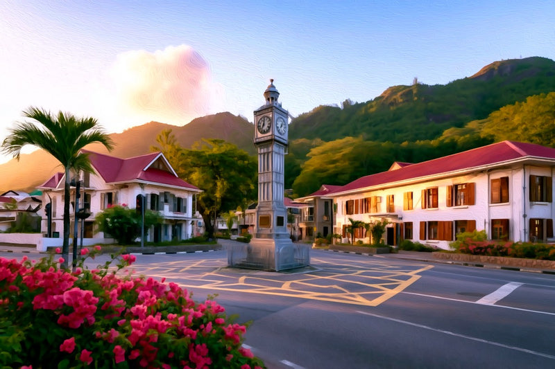 Victoria Clock Tower Seychelles, Seychelles canvas
