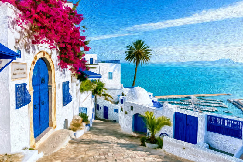 Sidi Bou Said Blue Door Alley, Sidi Bou Said canvas