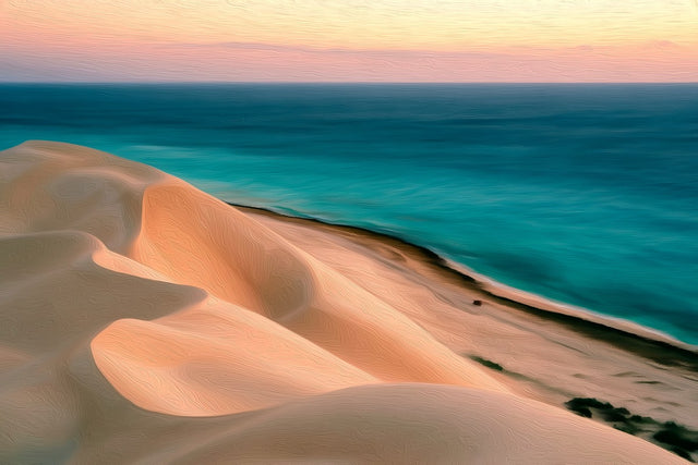 Socotra Coastal Sand Dunes, Socotra Island watercolor canvas