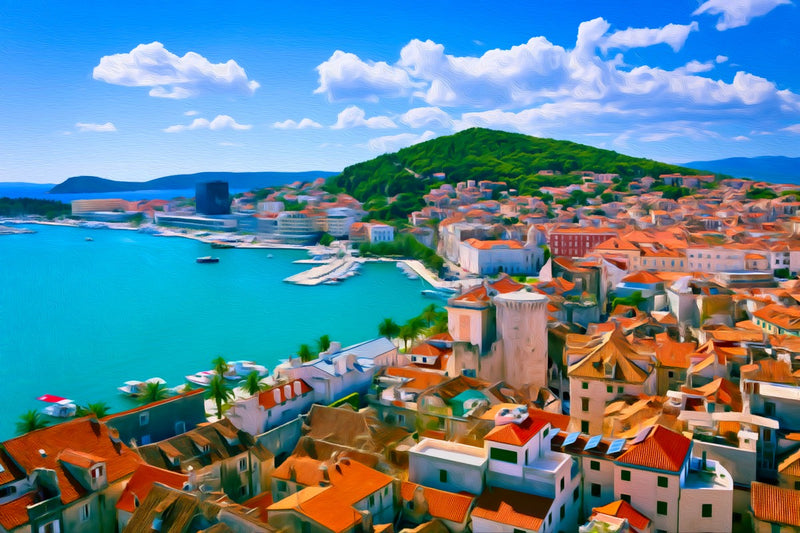 Split Old Town Harbour, Split canvas