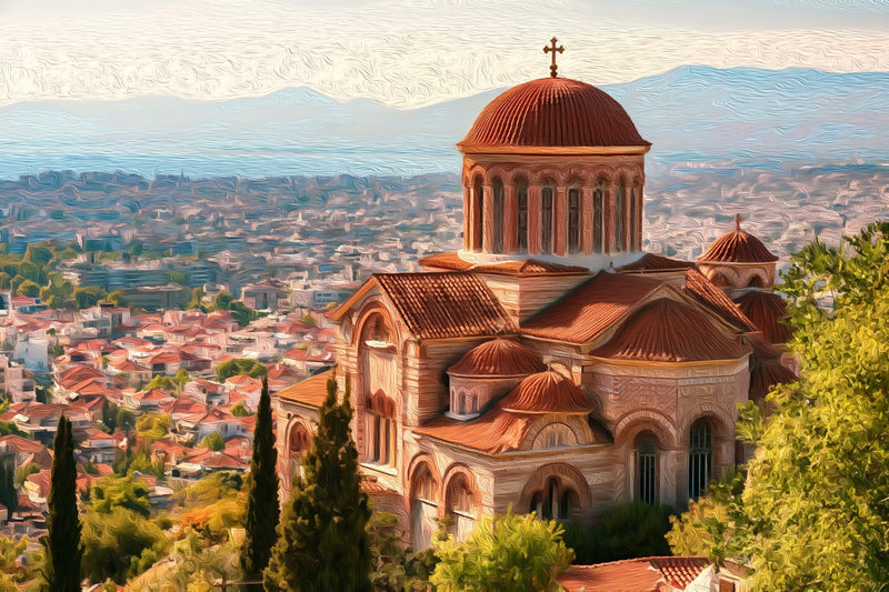 Hilltop Orthodox Church Thessaloniki, Thessaloniki canvas