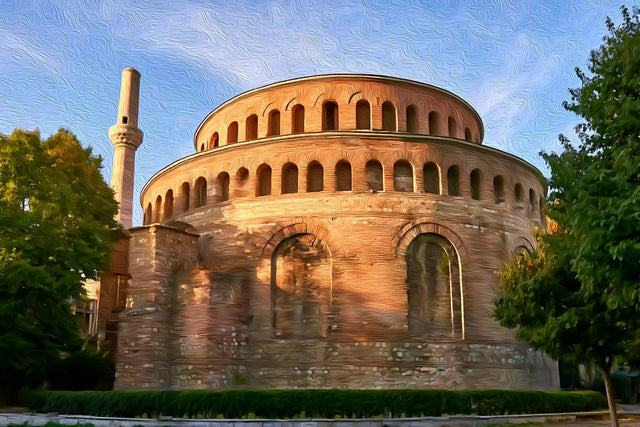 Rotunda of Galerius Thessaloniki, Thessaloniki watercolor canvas
