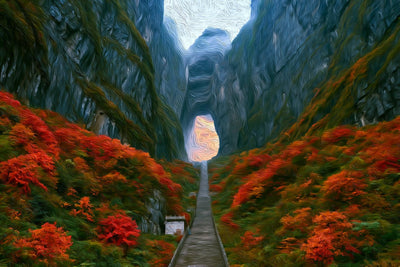 Zhangjiajie watercolor canvas