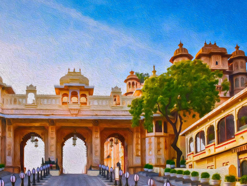 City Palace Grand Entrance, Udaipur canvas