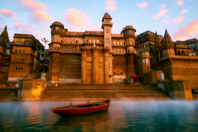 Varanasi watercolor canvas