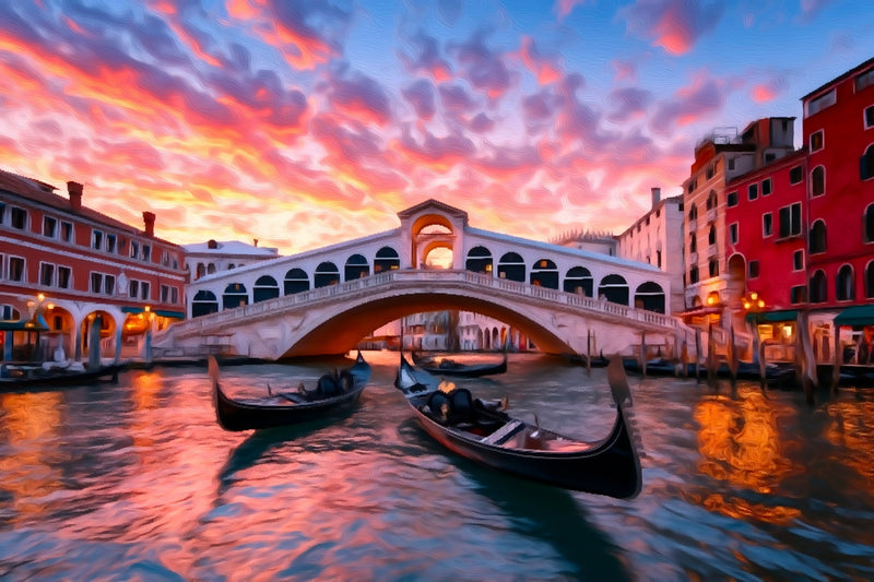 Rialto Bridge Grand Canal, Venice canvas