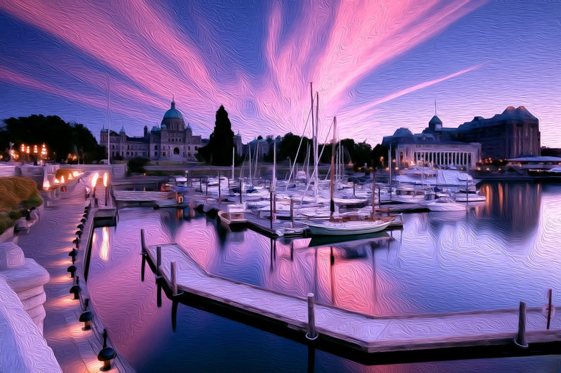 Victoria Inner Harbour Marina, Victoria canvas