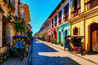 Vigan watercolor canvas