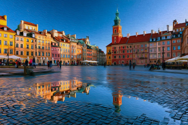 Old Town Market Square, Warsaw canvas
